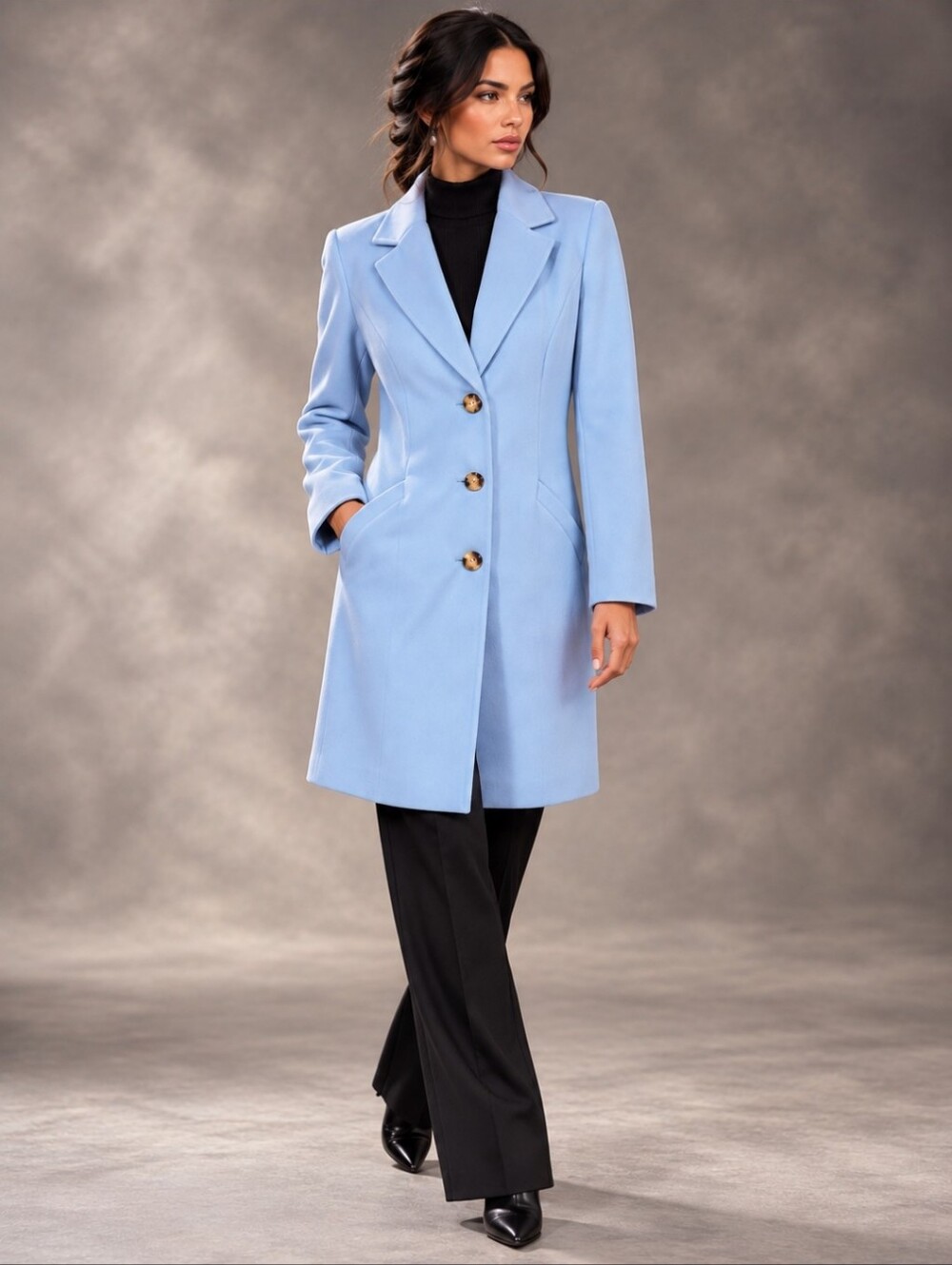 Vera Moda Blue Tailored Dress Coat
